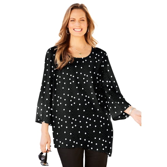 Catherines Women's Plus Size Petite Art-To-Wear Blouse