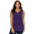 thumbnail image 1 of Catherines Women's Plus Size Petite Crisscross Timeless Tank, 1 of 6