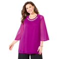 thumbnail image 1 of Catherines Women's Plus Size Petite Dazzling Blouse, 1 of 5