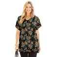 thumbnail image 1 of Catherines Women's Plus Size Petite Dolman Sleeve Georgette Top, 1 of 4