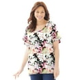 thumbnail image 1 of Catherines Women's Plus Size Petite Dolman Sleeve Georgette Top, 1 of 6