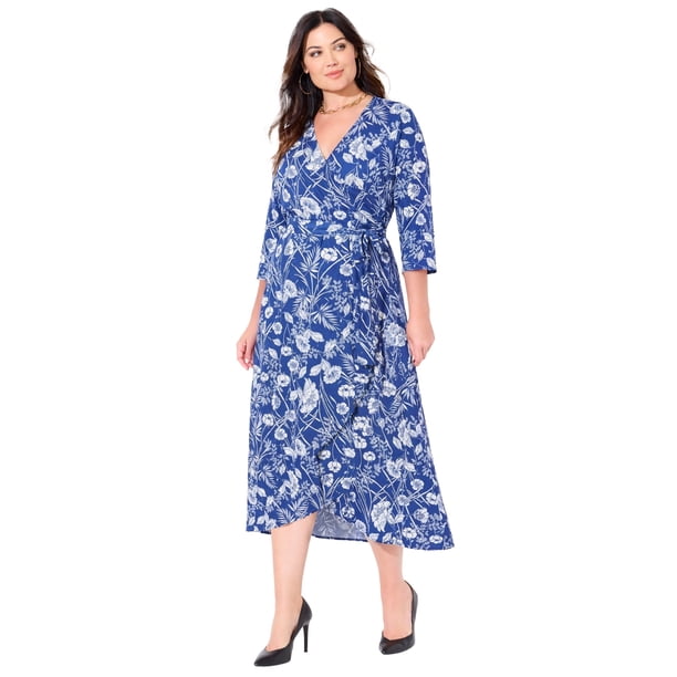wrap dress petite size Adult Nia  Stitchery Casual dresses Always polished and endlessly flattering Catherines Women's Plus Size Petite