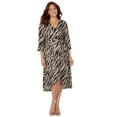 thumbnail image 1 of Catherines Women's Plus Size Petite Easy Faux Wrap Dress, 1 of 6