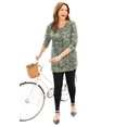 thumbnail image 1 of Catherines Women's Plus Size Petite Easy Fit 3/4-Sleeve V-Neck Tunic, 1 of 4