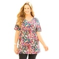 thumbnail image 1 of Catherines Women's Plus Size Petite Easy Fit Short Sleeve V-Neck Tunic, 1 of 6