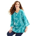 thumbnail image 1 of Catherines Women's Plus Size Petite Embroidered Gauze Tunic, 1 of 6