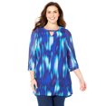 thumbnail image 1 of Catherines Women's Plus Size Petite Hi-Low Keyhole Accent Layered Tunic, 1 of 4