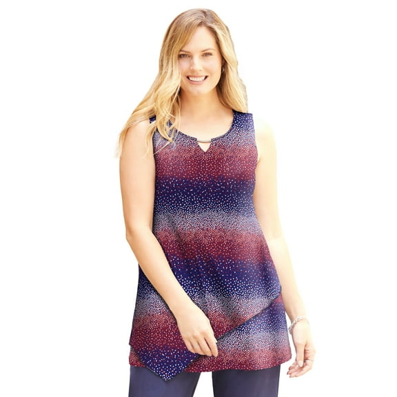 Catherines Women's Plus Size Petite Monterey Mesh Tank