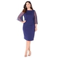 thumbnail image 1 of Catherines Women's Plus Size Petite Ponte Knit Pencil Dress, 1 of 4