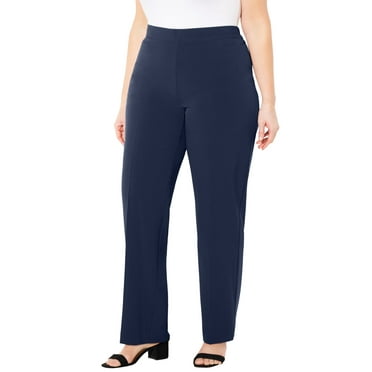 Catherines Women's Plus Size Petite Refined Pull-On Curvy Pant