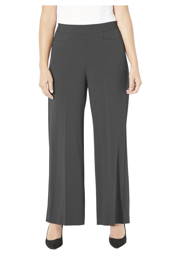 Women's Plus Size Petite Refined Wide Leg Pant