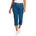 thumbnail image 1 of Catherines Women's Plus Size Petite Relaxed Rolled Knit Jean Capri, 1 of 3