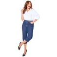 thumbnail image 1 of Catherines Women's Plus Size Petite Right Fit Moderately Curvy Jean Capri, 1 of 5