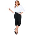 thumbnail image 1 of Catherines Women's Plus Size Petite Right Fit Moderately Curvy Jean Capri, 1 of 5
