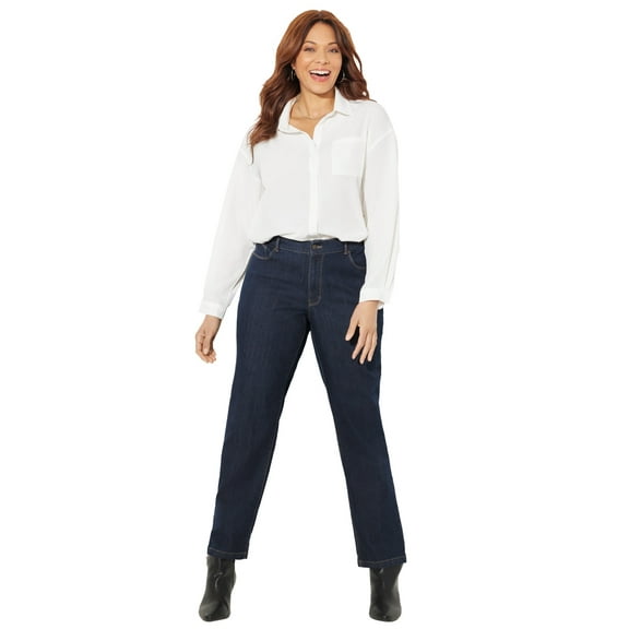 Catherines Women's Plus Size Petite Right Fit Moderately Curvy Jean
