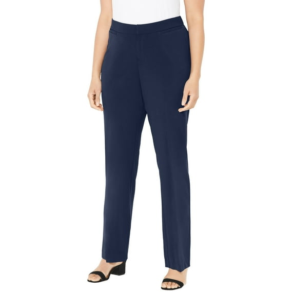 Catherines Women's Plus Size Petite Right Fit Pant (Moderately Curvy)
