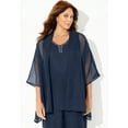 thumbnail image 1 of Catherines Women's Plus Size Petite Ritzy Cardigan & Tank Set, 1 of 6