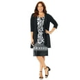 thumbnail image 1 of Catherines Women's Plus Size Petite Soft Knit Jacket Dress, 1 of 6