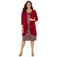 thumbnail image 1 of Catherines Women's Plus Size Petite Soft Knit Jacket Dress, 1 of 6