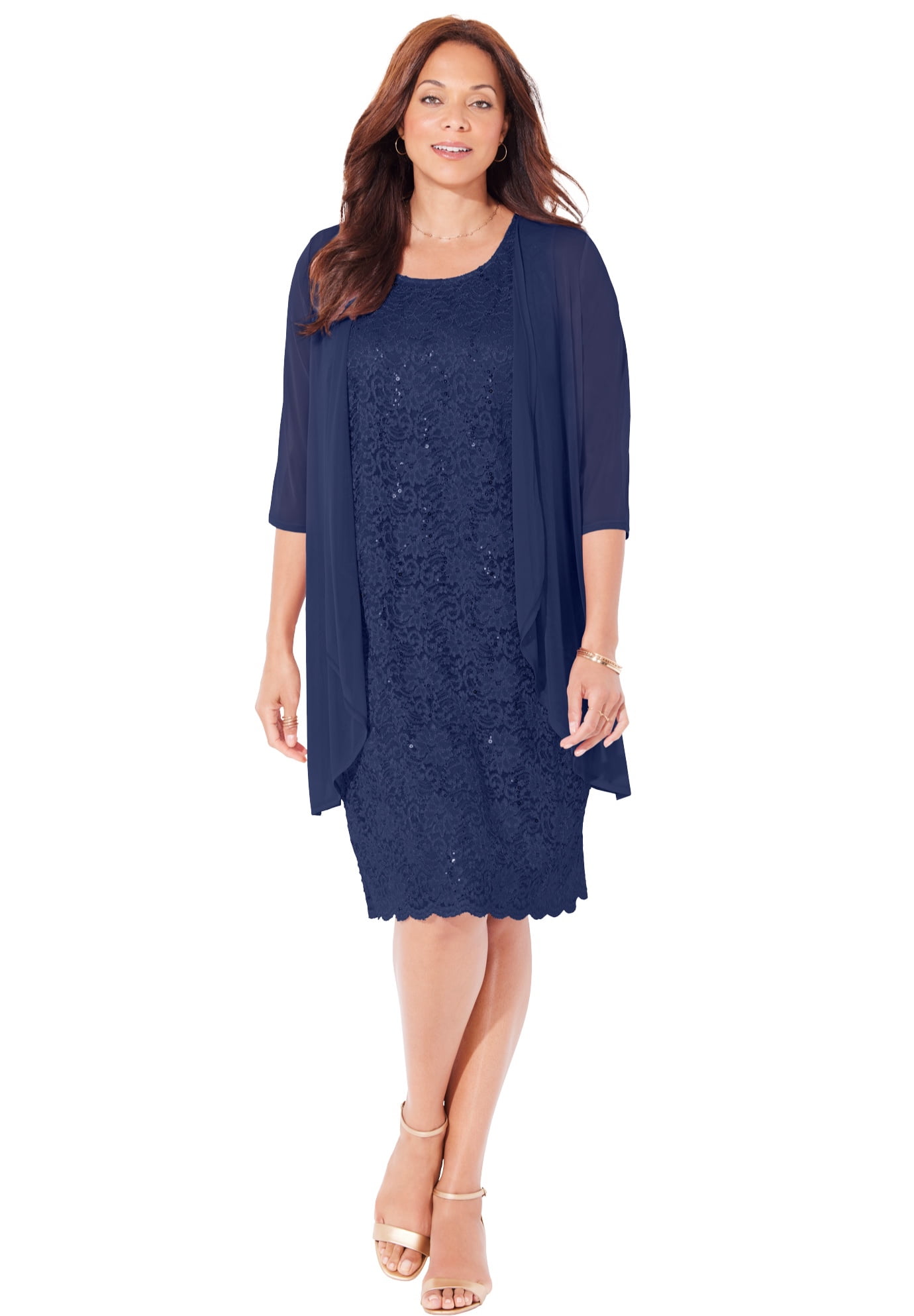 Navy lace dress size 22 discount