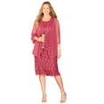 thumbnail image 1 of Catherines Women's Plus Size Petite Sparkling Lace Jacket Dress, 1 of 6