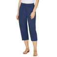 thumbnail image 1 of Catherines Women's Plus Size Petite Stretch Knit Waist Cargo Capri, 1 of 4