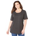 thumbnail image 1 of Catherines Women's Plus Size Petite Suprema Embroidered Scoopneck Tee, 1 of 3
