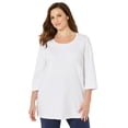 thumbnail image 1 of Catherines Women's Plus Size Petite Suprema Feather Together Tee, 1 of 6