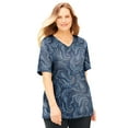 thumbnail image 1 of Catherines Women's Plus Size Petite Suprema Short Sleeve V-Neck Tee, 1 of 6