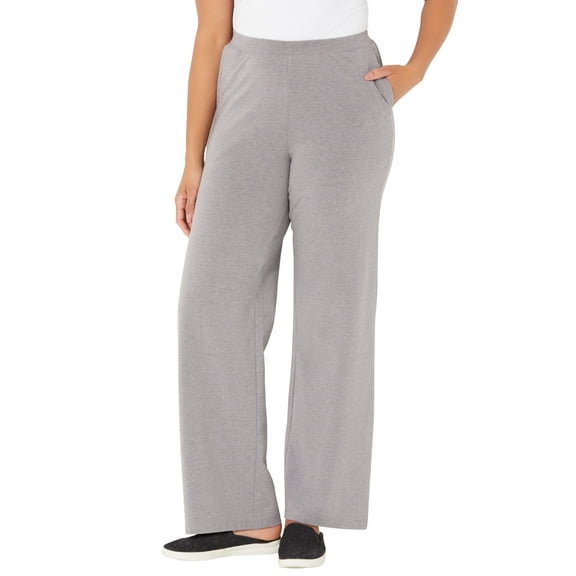 Catherines Women's Plus Size Petite Suprema Wide Leg Pant