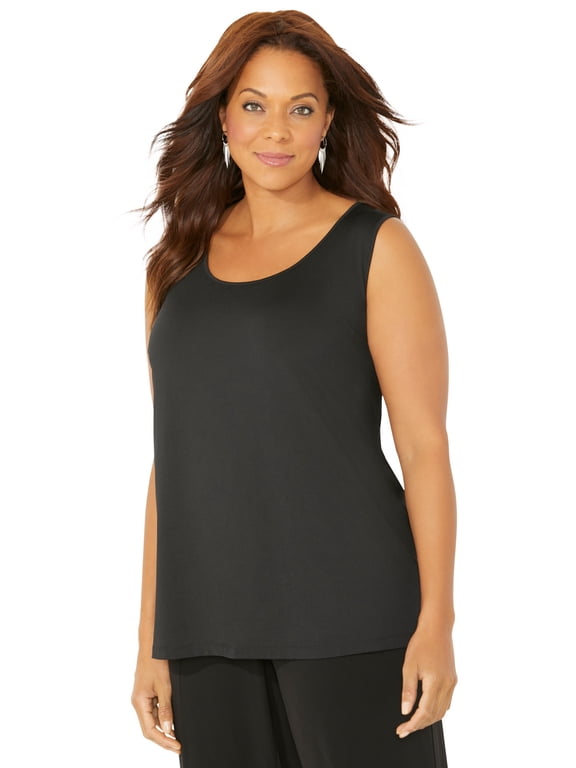 Women's Plus Size Petite Dream Drape Timeless Tank