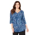 thumbnail image 1 of Catherines Women's Plus Size Petite V-Neck Pleated Tunic, 1 of 4
