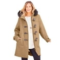 thumbnail image 1 of Catherines Women's Plus Size Petite Wool Blend Toggle Peacoat, 1 of 4