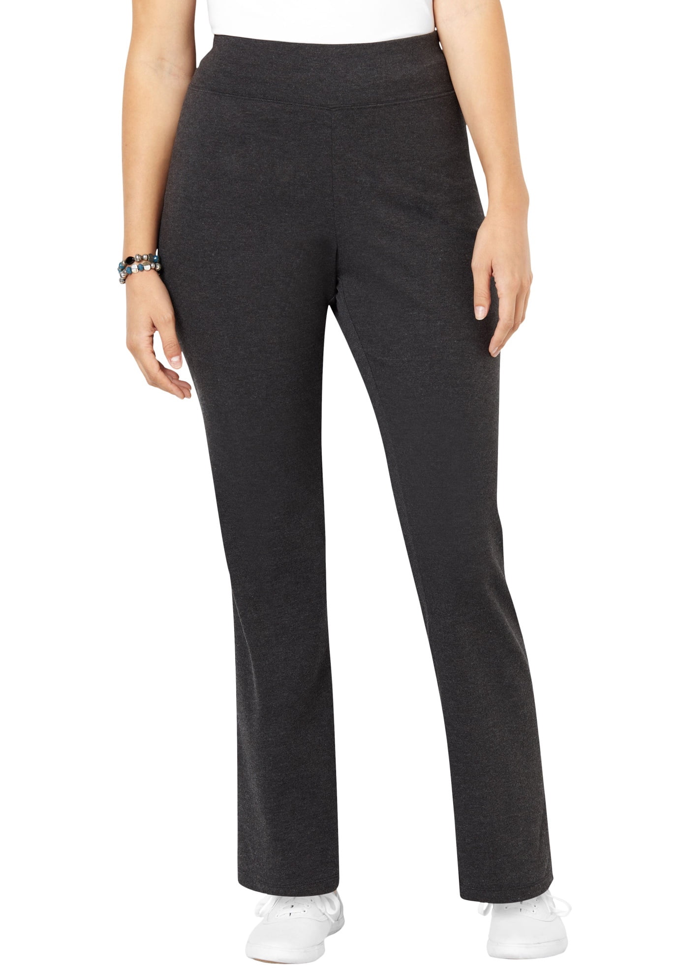 Catherines Women's Plus Size Petite Yoga Pant 5XWP, Heather Grey
