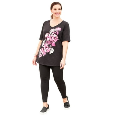 Catherines Women's Plus Size Placement Print Tee