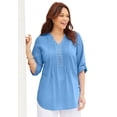 thumbnail image 1 of Catherines Women's Plus Size Pleated Linen Tunic, 1 of 2