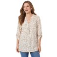 thumbnail image 1 of Catherines Women's Plus Size Pleated Linen Tunic, 1 of 2