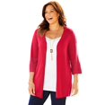 thumbnail image 1 of Catherines Women's Plus Size Pointelle Accented Cardigan, 1 of 4