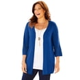 thumbnail image 1 of Catherines Women's Plus Size Pointelle Accented Cardigan, 1 of 4