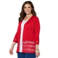 thumbnail image 1 of Catherines Women's Plus Size Pointelle Chevron Cardigan, 1 of 6