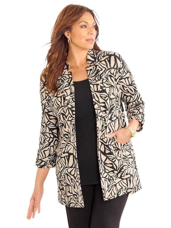Women's Plus Size Ponte Knit Blazer