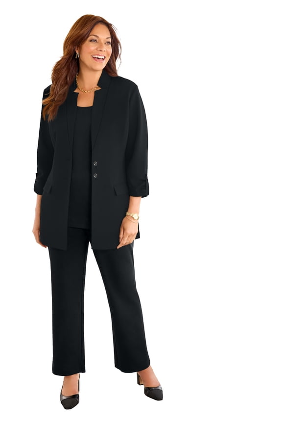 Women's Plus Size Ponte Knit Blazer