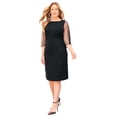 thumbnail image 1 of Catherines Women's Plus Size Ponte Knit Pencil Dress, 1 of 2