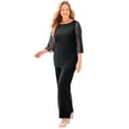 thumbnail image 1 of Catherines Women's Plus Size Ponte Mesh Sleeve Top, 1 of 2