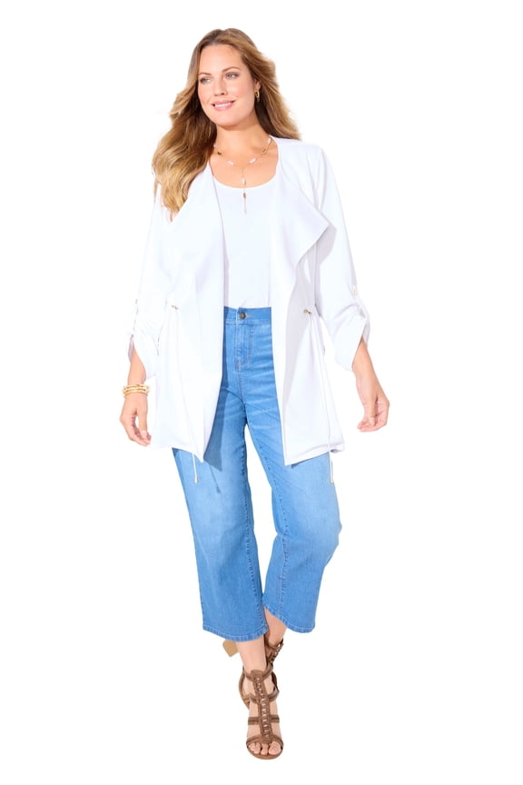Women's Plus Size Ponte Utility Jacket