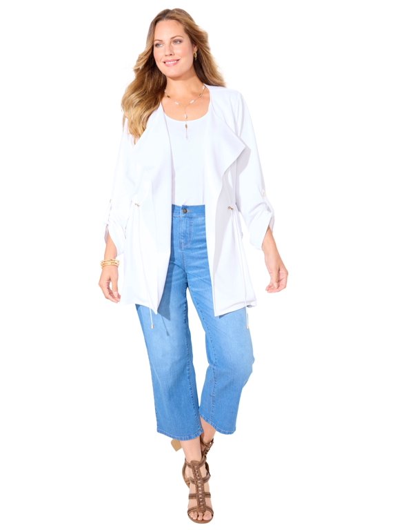 Women's Plus Size Ponte Utility Jacket