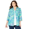 thumbnail image 1 of Catherines Women's Plus Size Print Buttonfront Shirt, 1 of 6