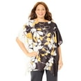thumbnail image 1 of Catherines Women's Plus Size Printed Boatneck Poncho, 1 of 3
