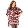 thumbnail image 1 of Catherines Women's Plus Size Printed Boatneck Poncho, 1 of 3