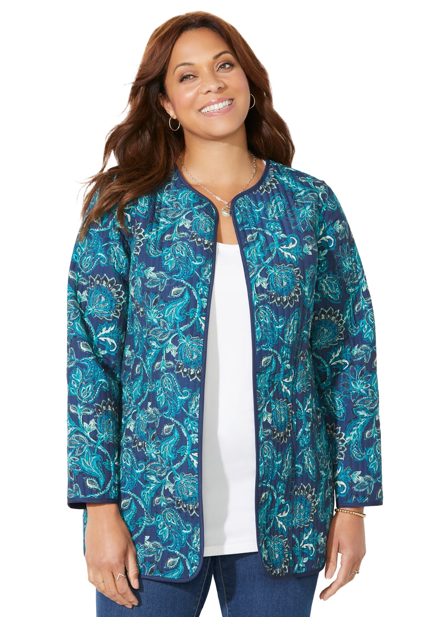 Catherines Women s Plus Size Reversible Quilted Jacket